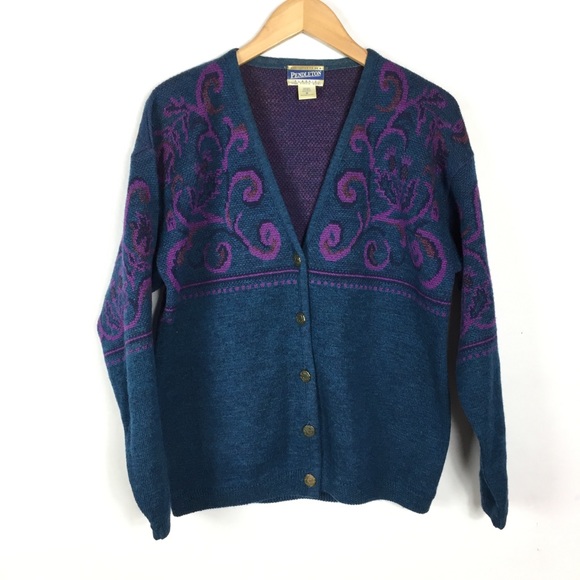Pendleton Sweaters - Pendleton wool western vintage sweater cardigan